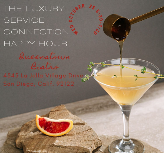 The Luxury Service Connection Happy Hour Banner